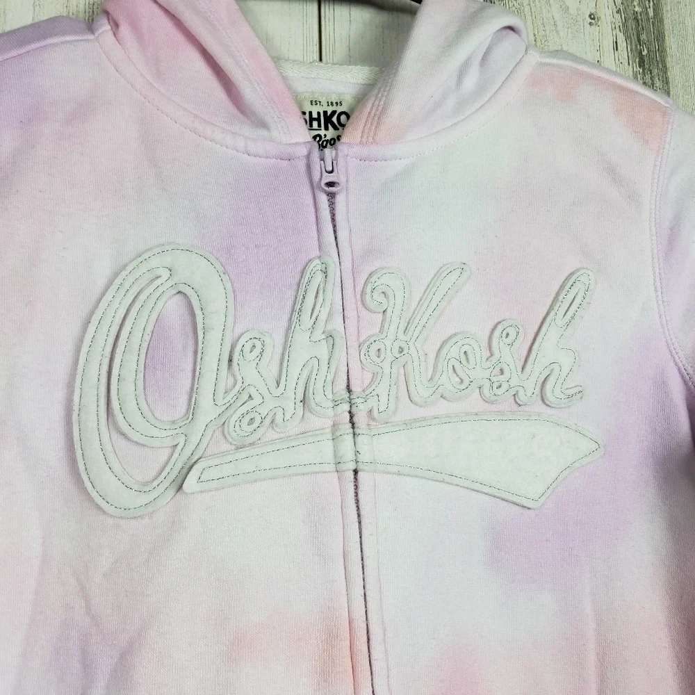 Girls oshkosh pastel tie dye light jacket size 12